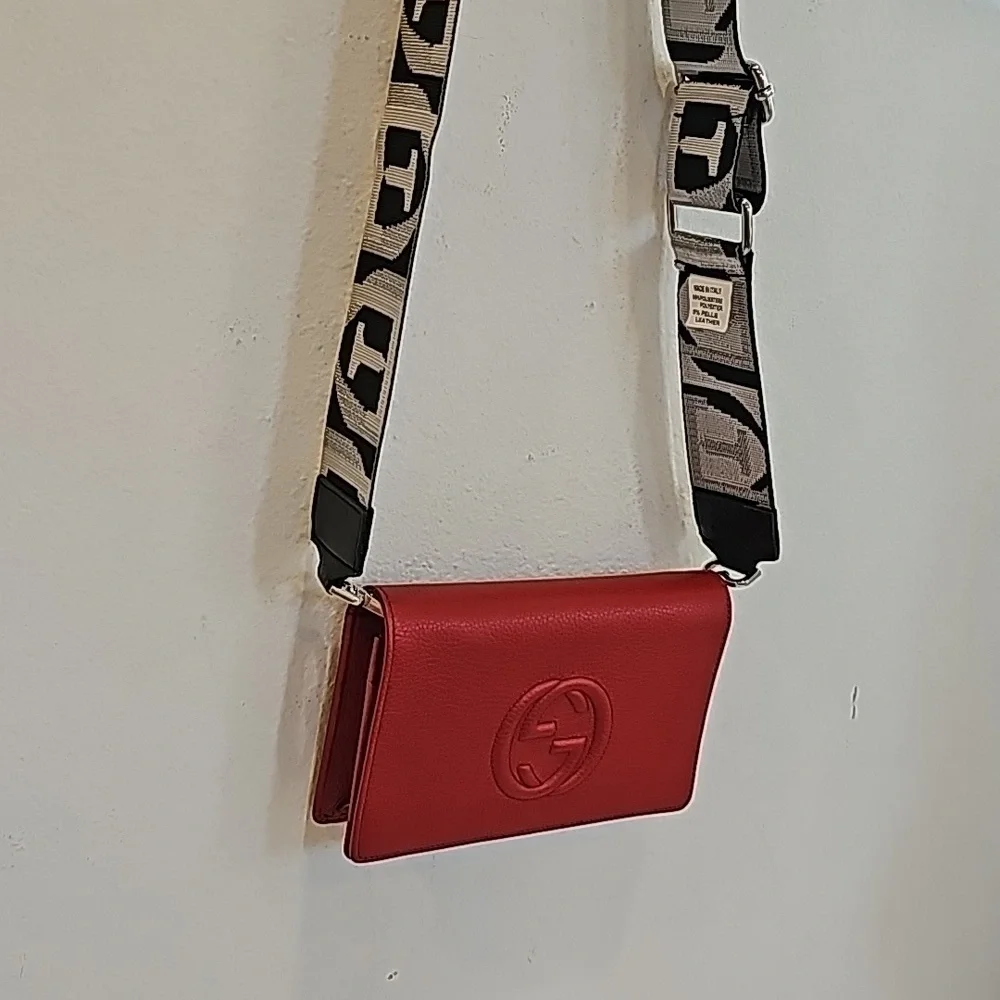 Jacquard Adjustable Shoulder Strap Bag Accessories Black Grey - Picture 2 of 8